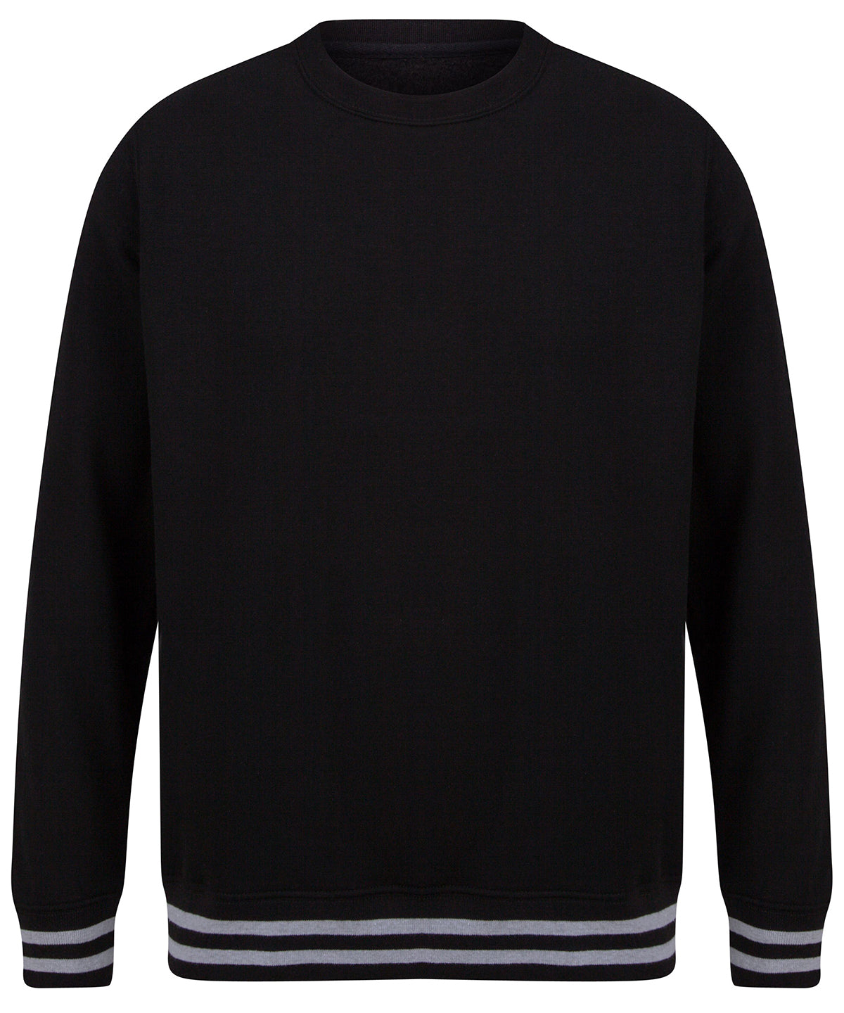Sweatshirt with striped cuffs