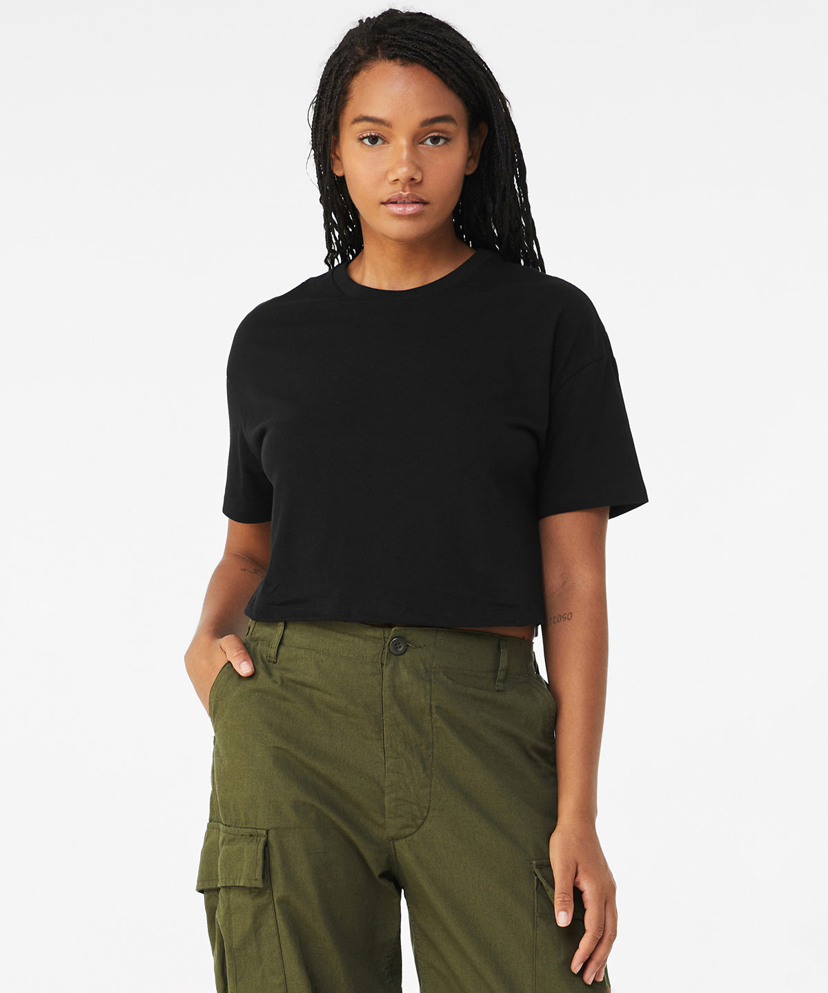 Womens Jersey crop tee