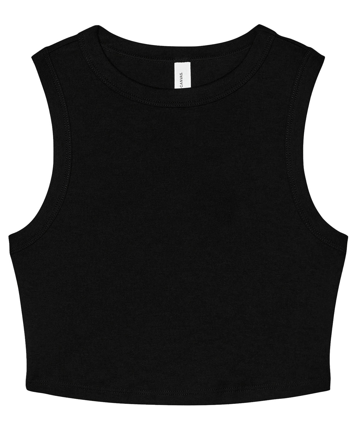 Womens micro rib muscle crop tank