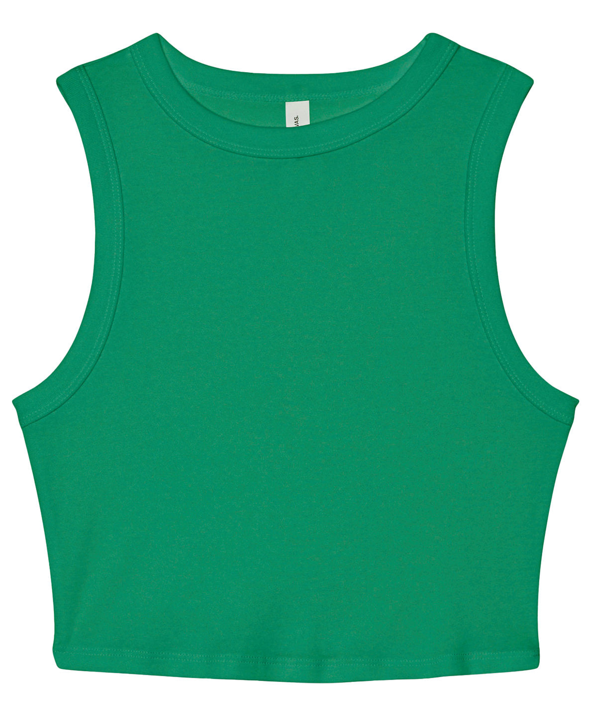 Womens micro rib muscle crop tank