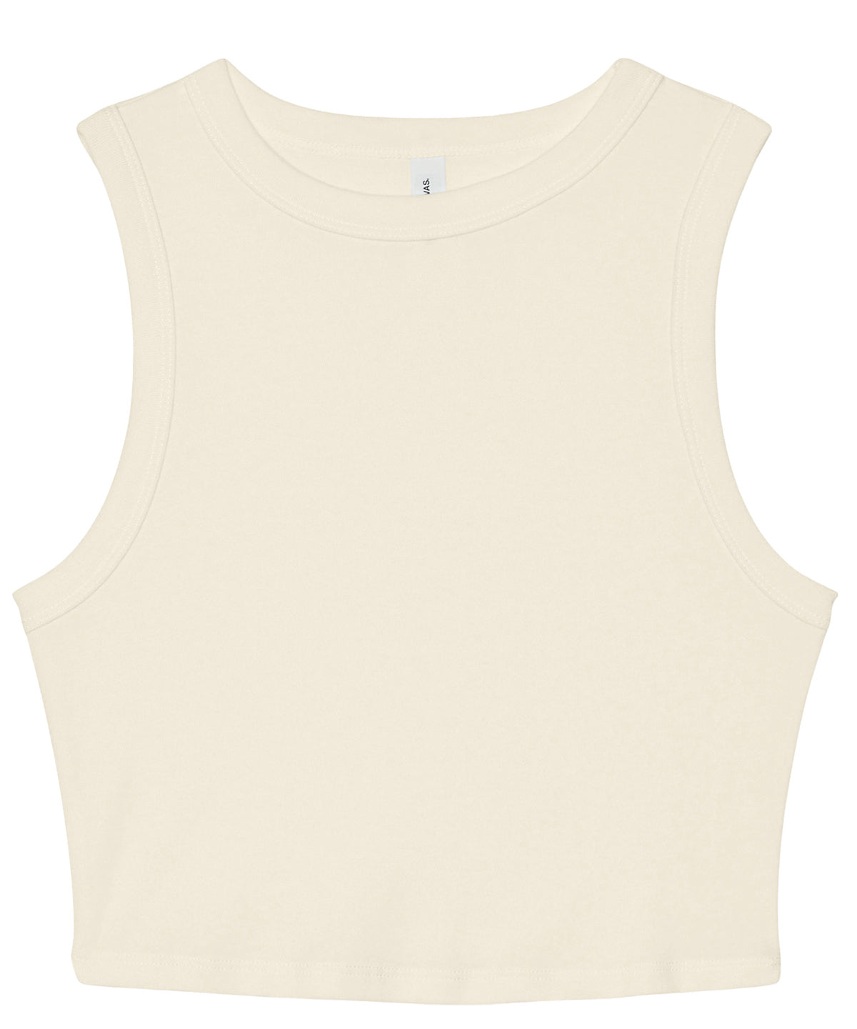 Womens micro rib muscle crop tank