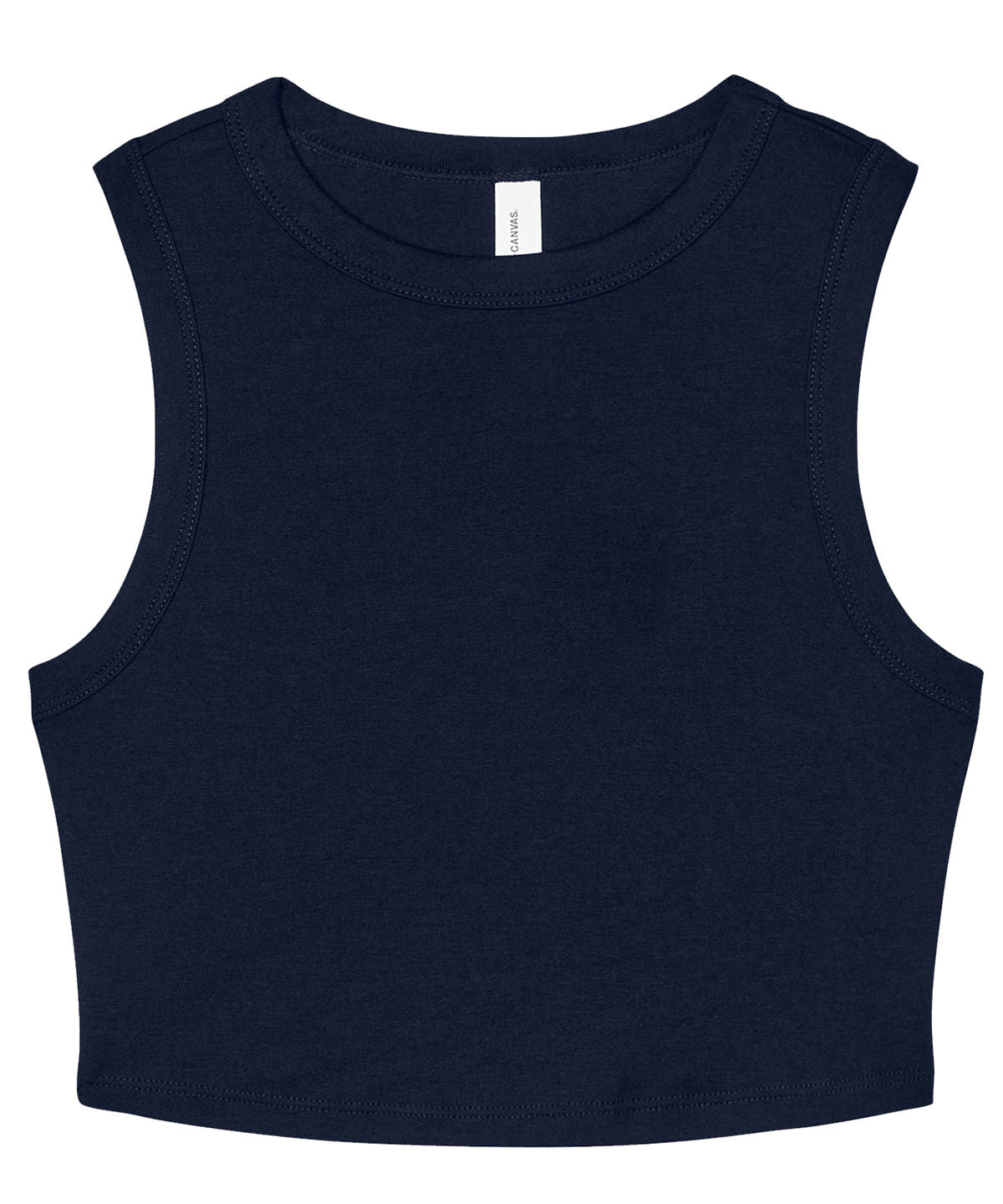 Womens micro rib muscle crop tank