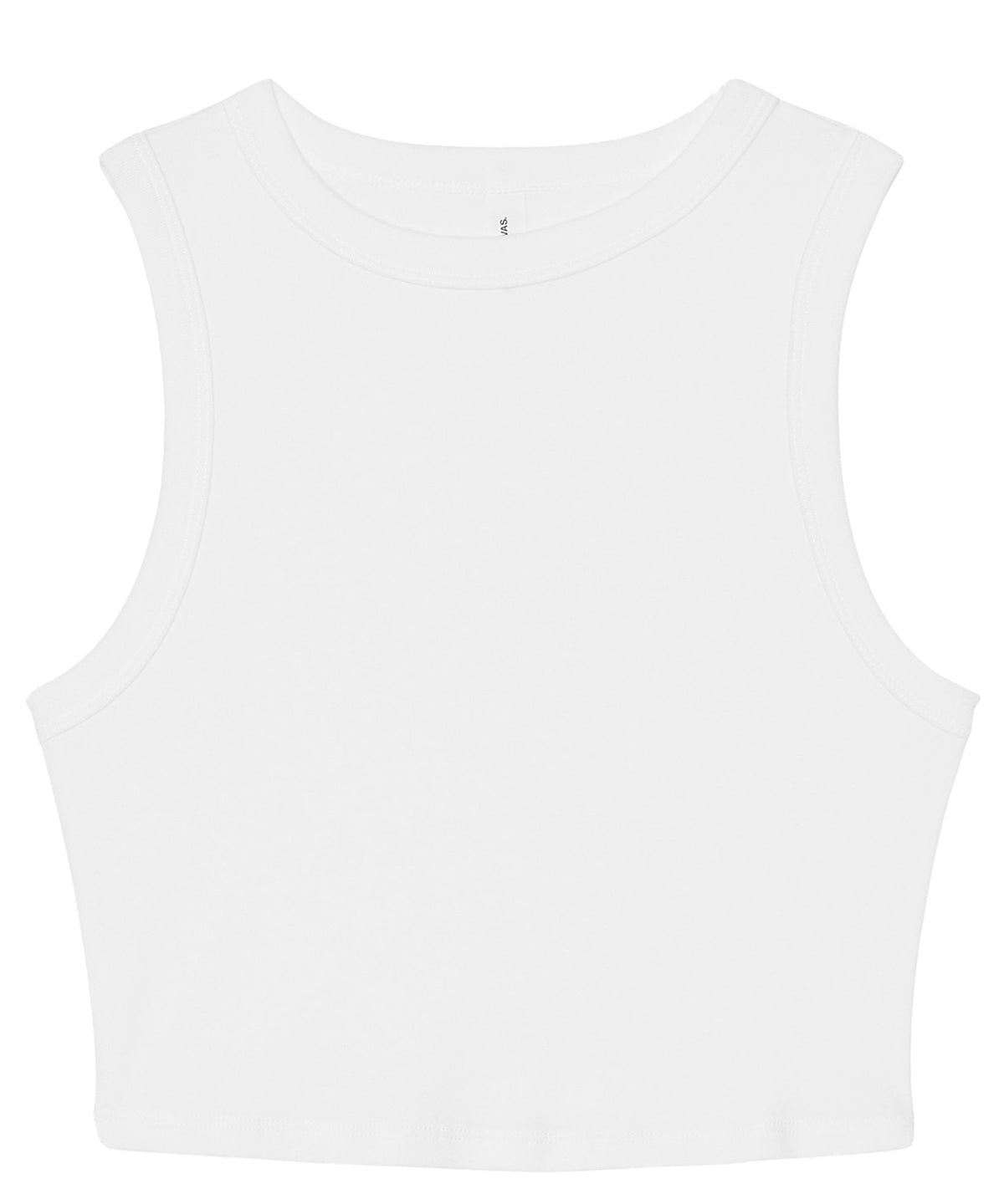 Womens micro rib muscle crop tank