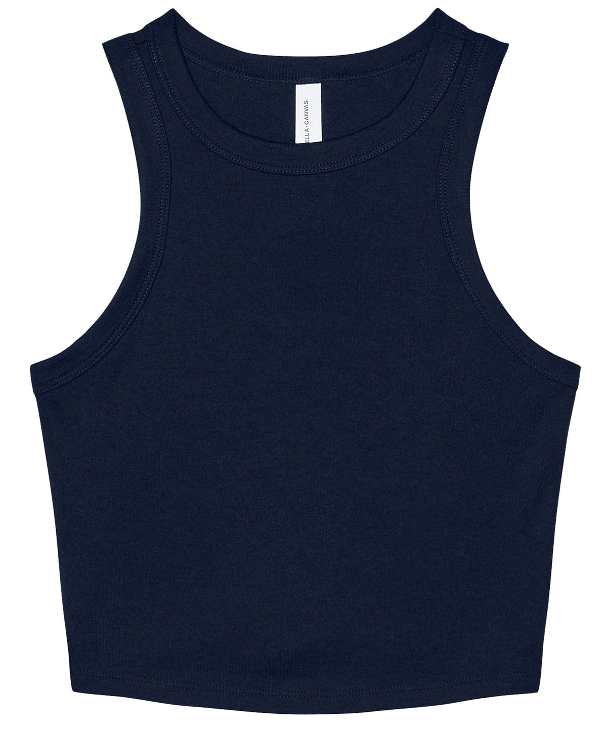 Womens micro rib racer tank