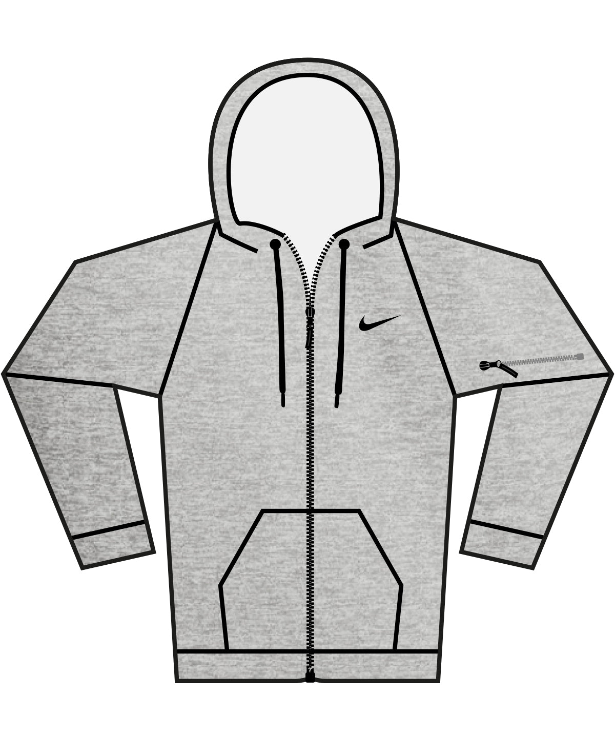 Nike men's full-zip fitness hoodie