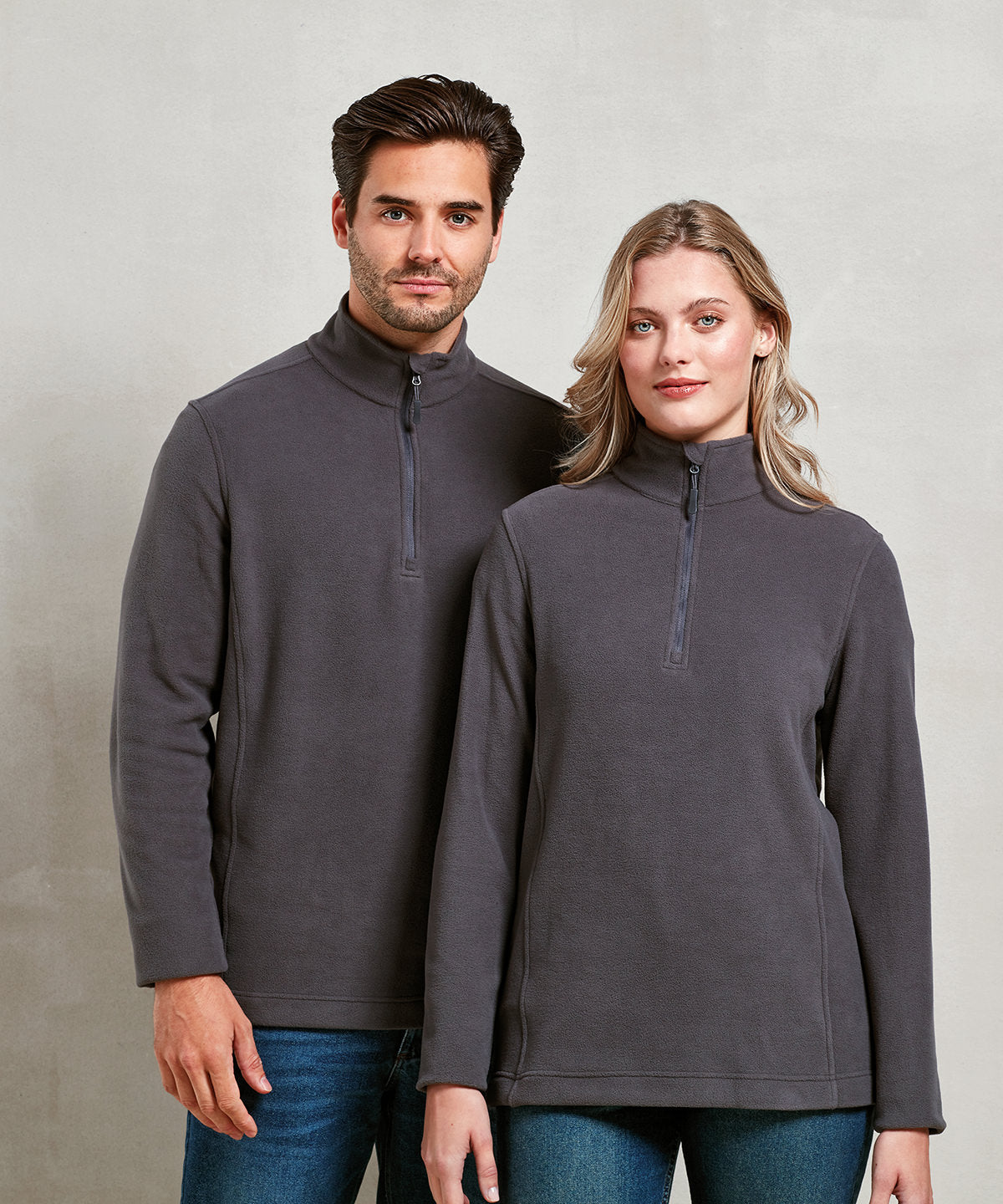 Unisex Recyclight 1/4 zip microfleece