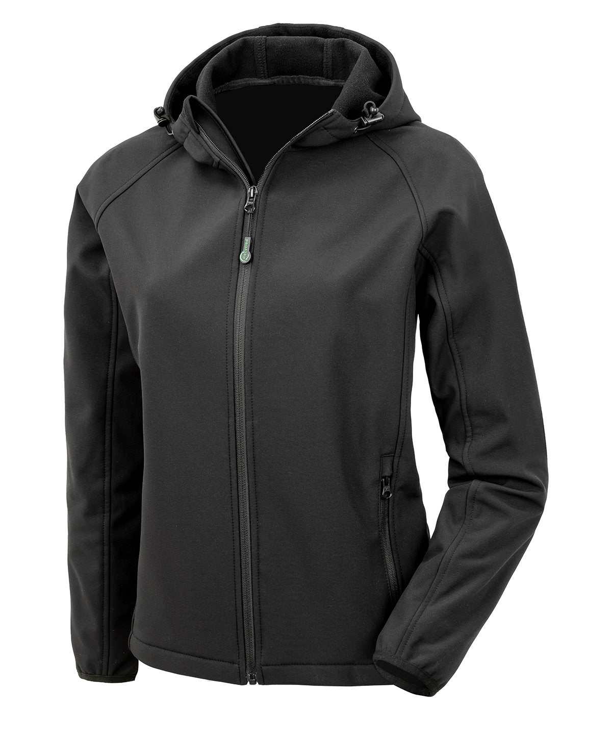 Womens recycled 3-layer printable hooded softshell